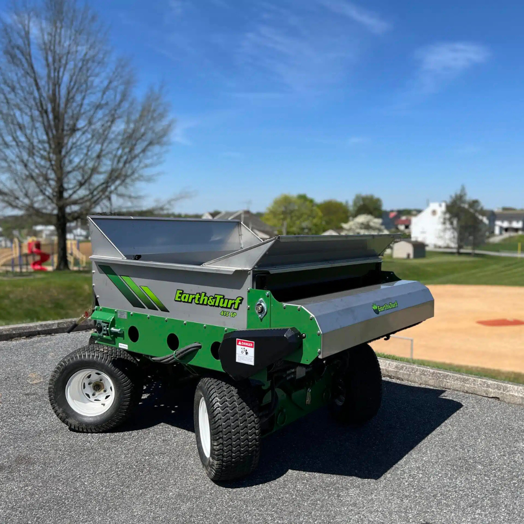 Adding compost to lawn