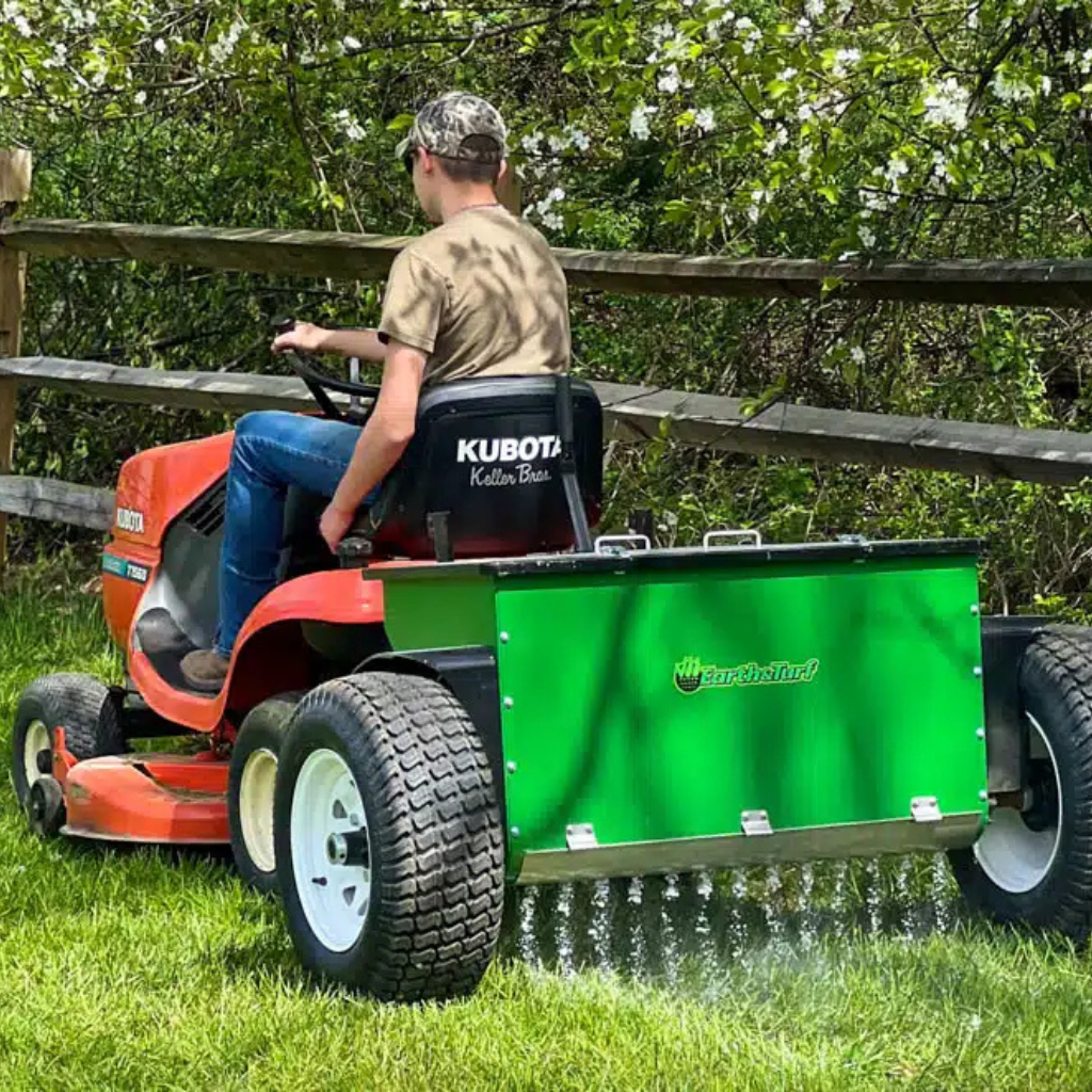 Adding compost to lawn